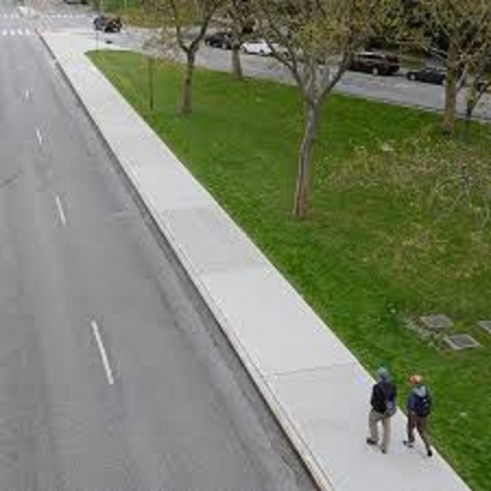 Sidewalk paver installation